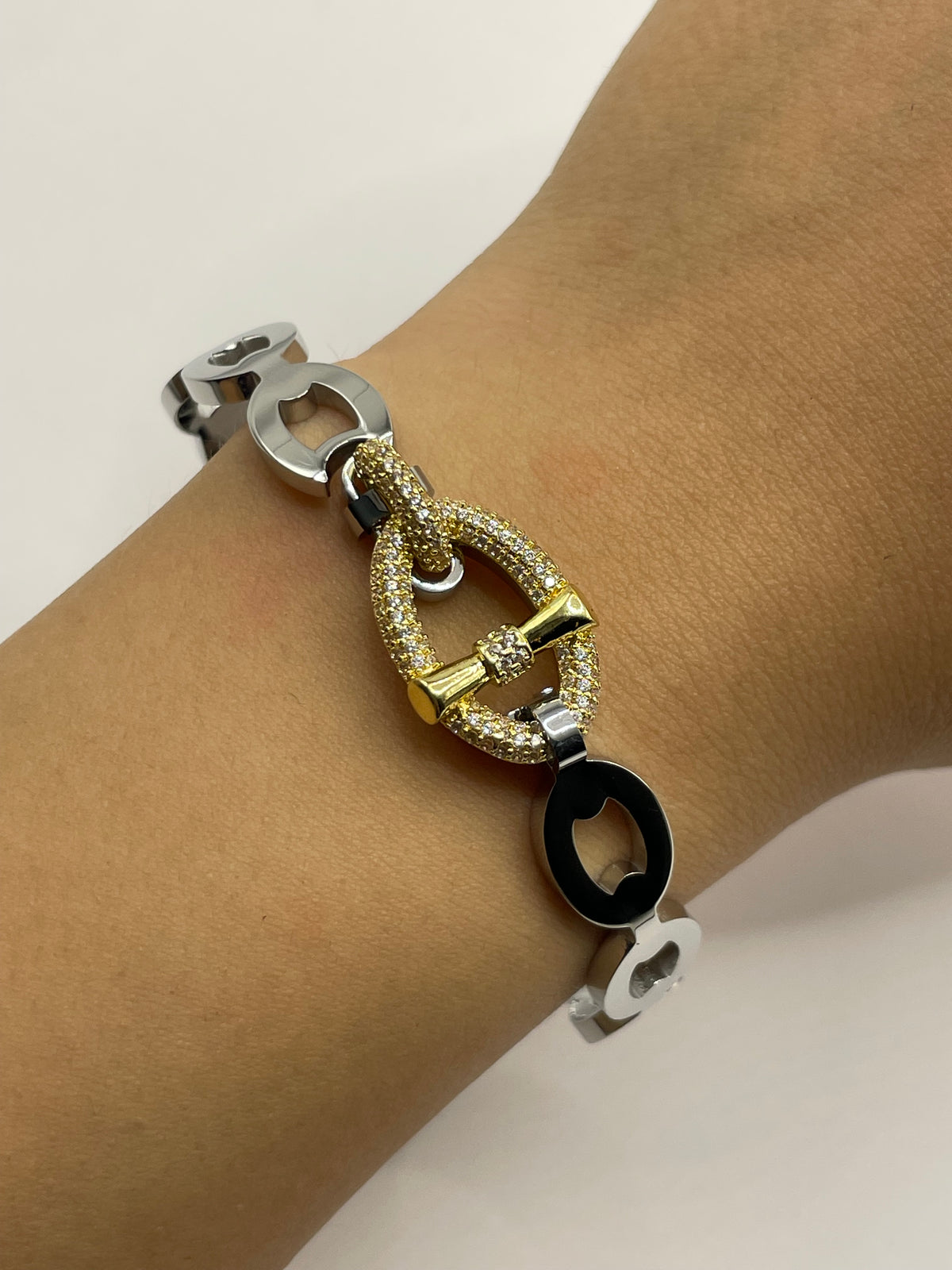 PULSERA CADENA COMBINADA GLOW
