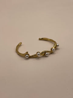 PULSERA DORADA PERLAS