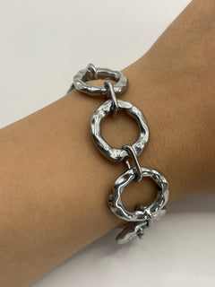 PULSERA CIRCULOS PLATA