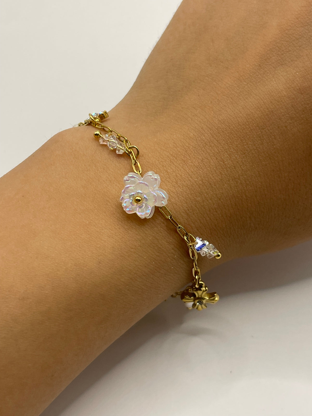 PULSERA FLOR BLANCO