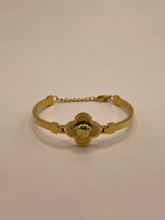 PULSERA TREBOL DORADA