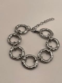 PULSERA CIRCULOS PLATA