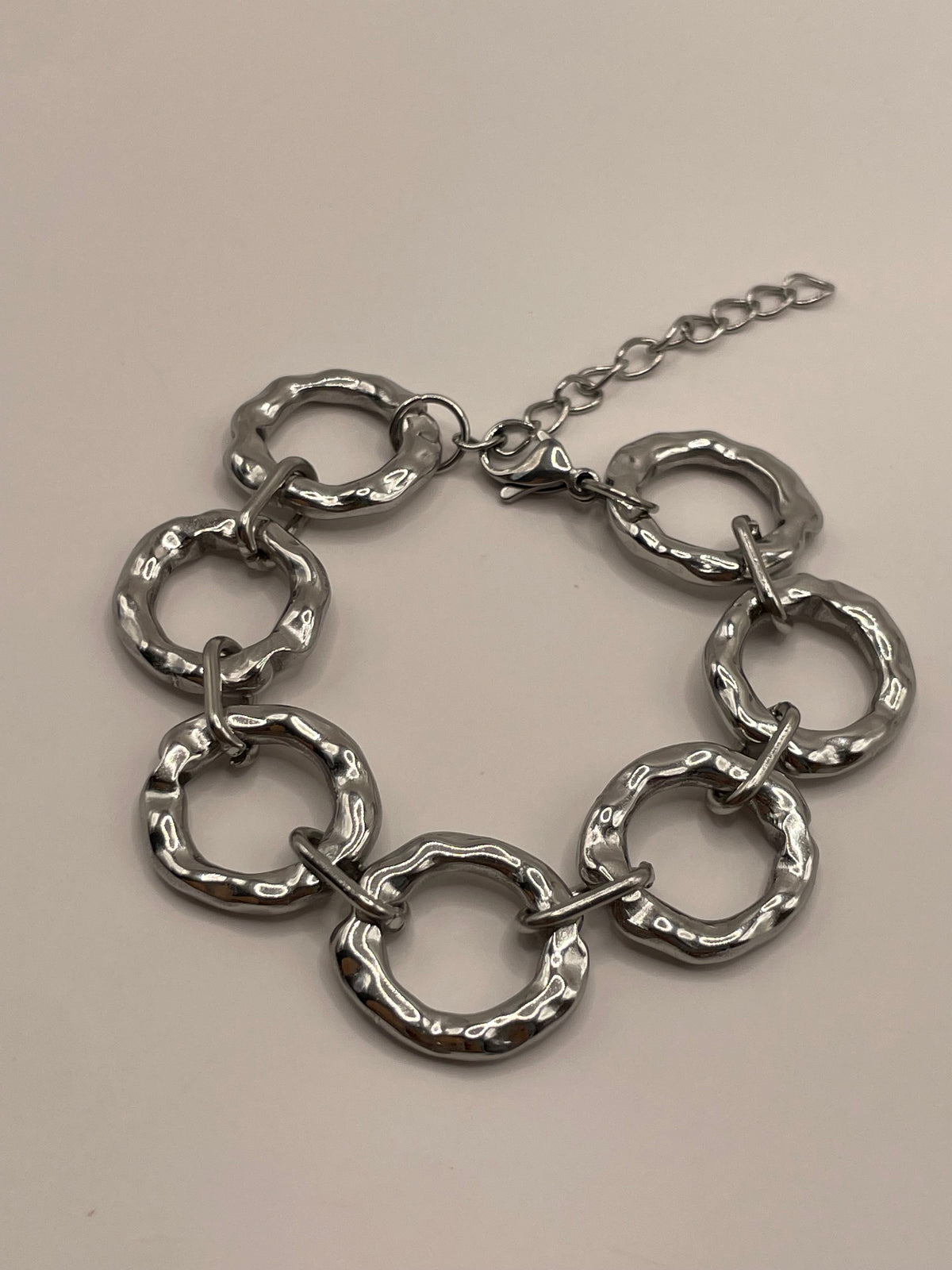 PULSERA CIRCULOS PLATA