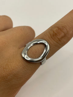 ANILLO REDONDO HUECO PLATA