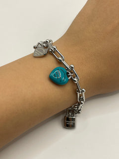 PULSERA TIFFANY CANDADO AZUL