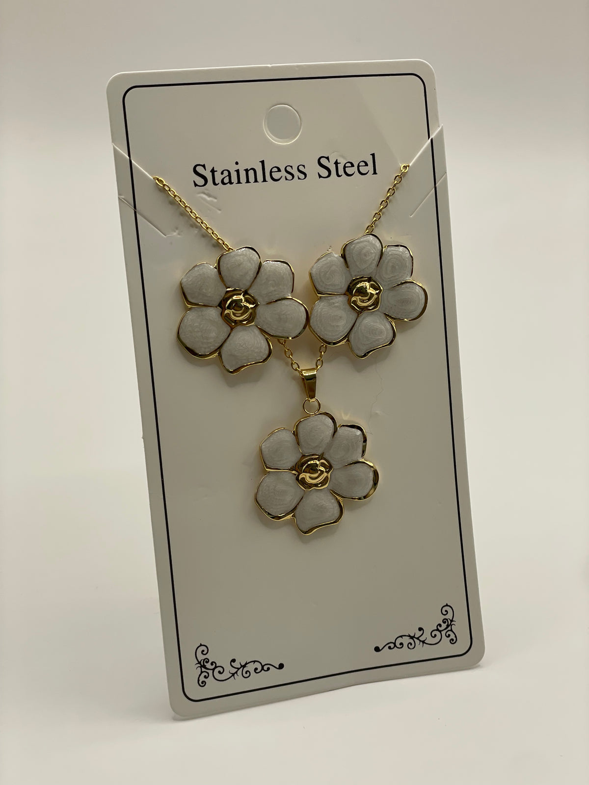 CONJUNTO FLOR BLANCO