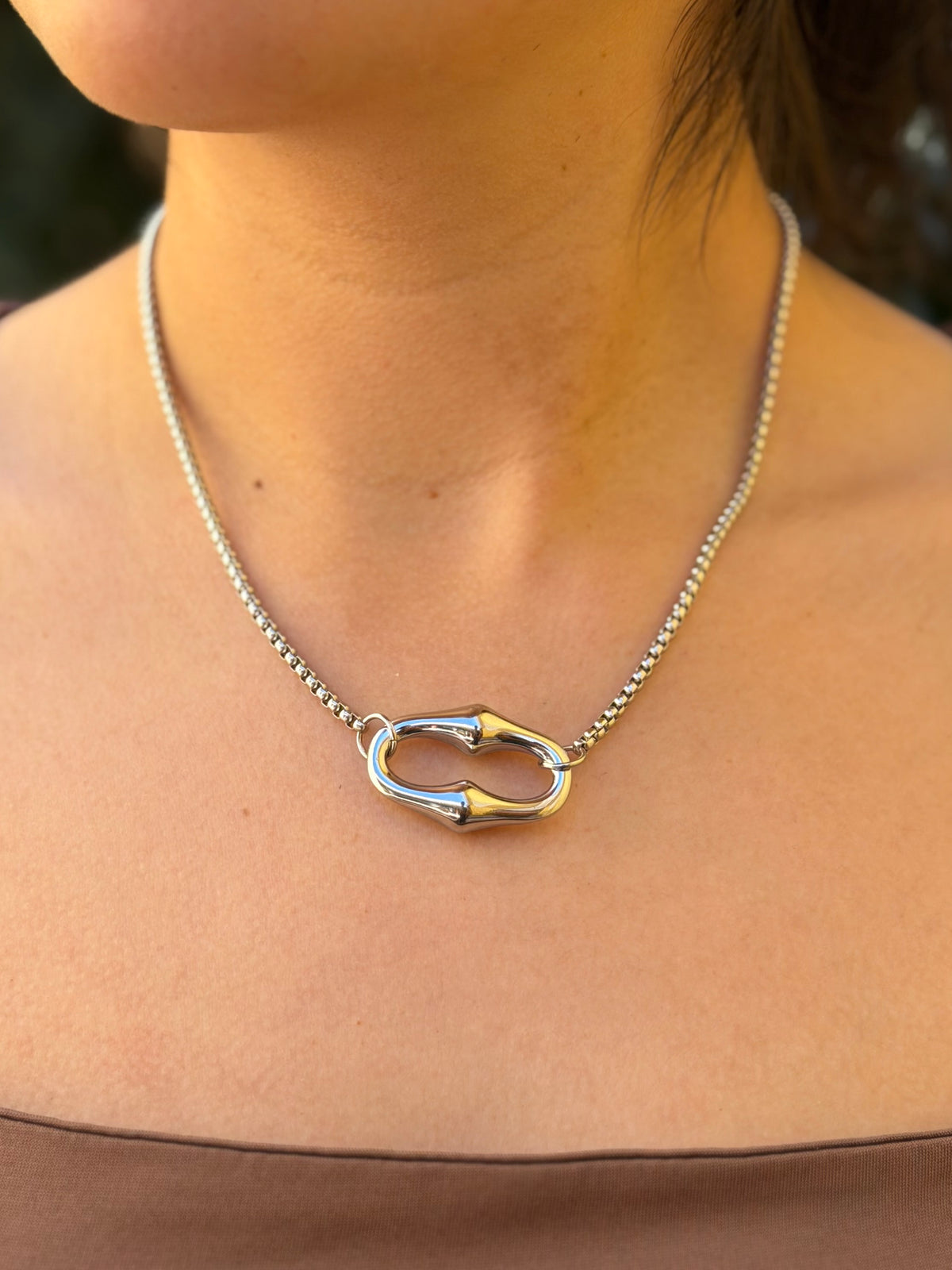COLLAR ESLABON PLATA