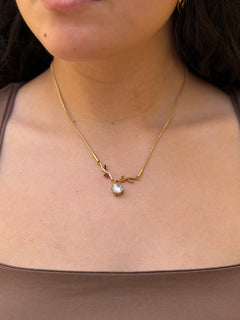 COLLAR ZIRCOINIA ROSA