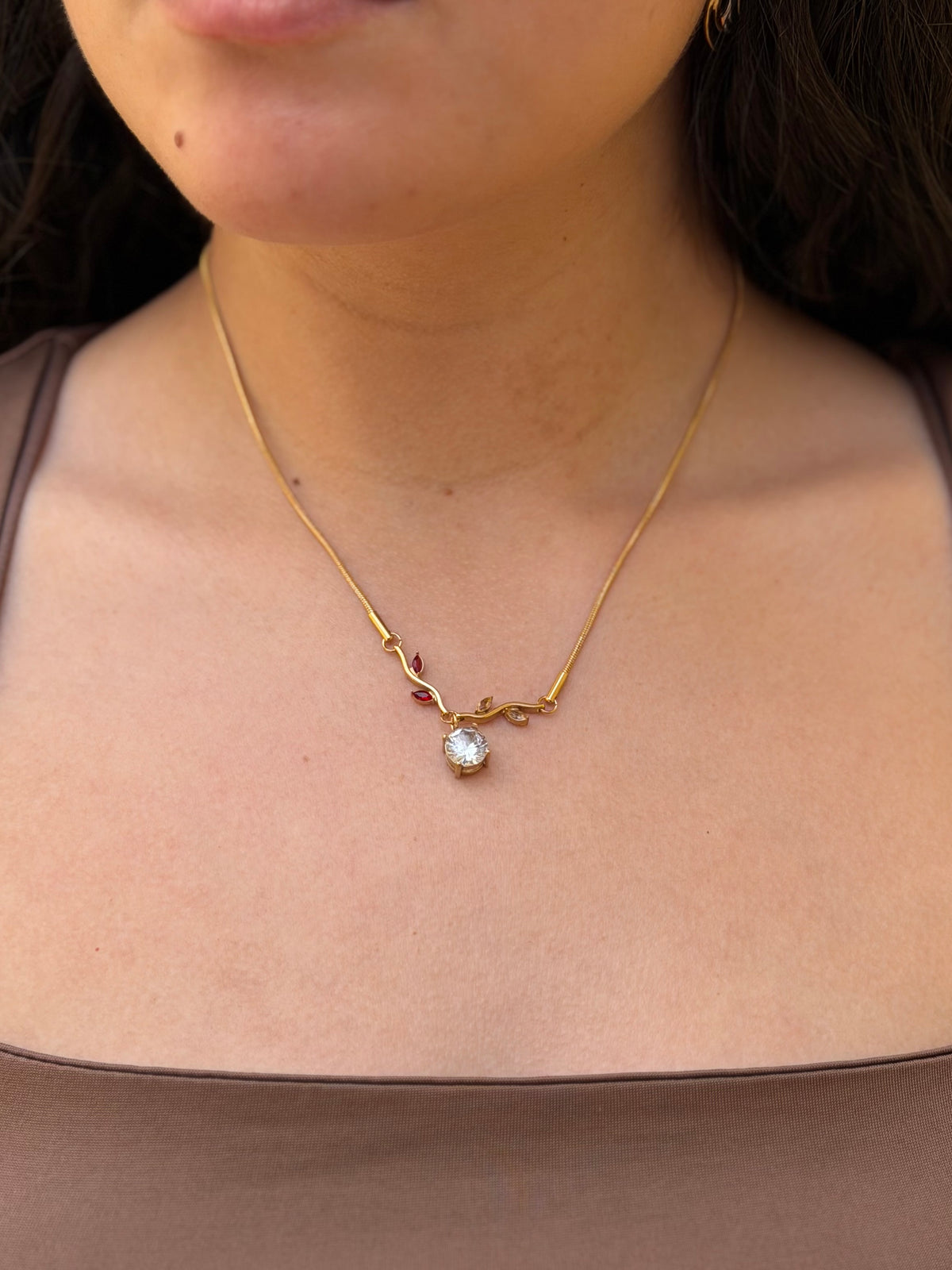 COLLAR ZIRCOINIA ROSA