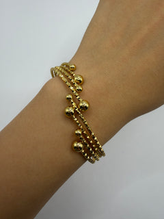 PULSERA BURBUJAS DORADA