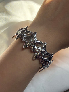 PULSERA ESTRELLAS DE MAR CHUNKY PLATA