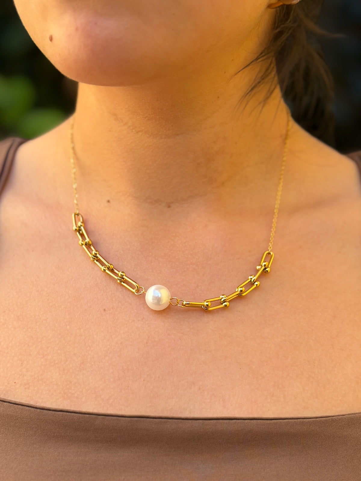 COLLAR PERLA CADENA