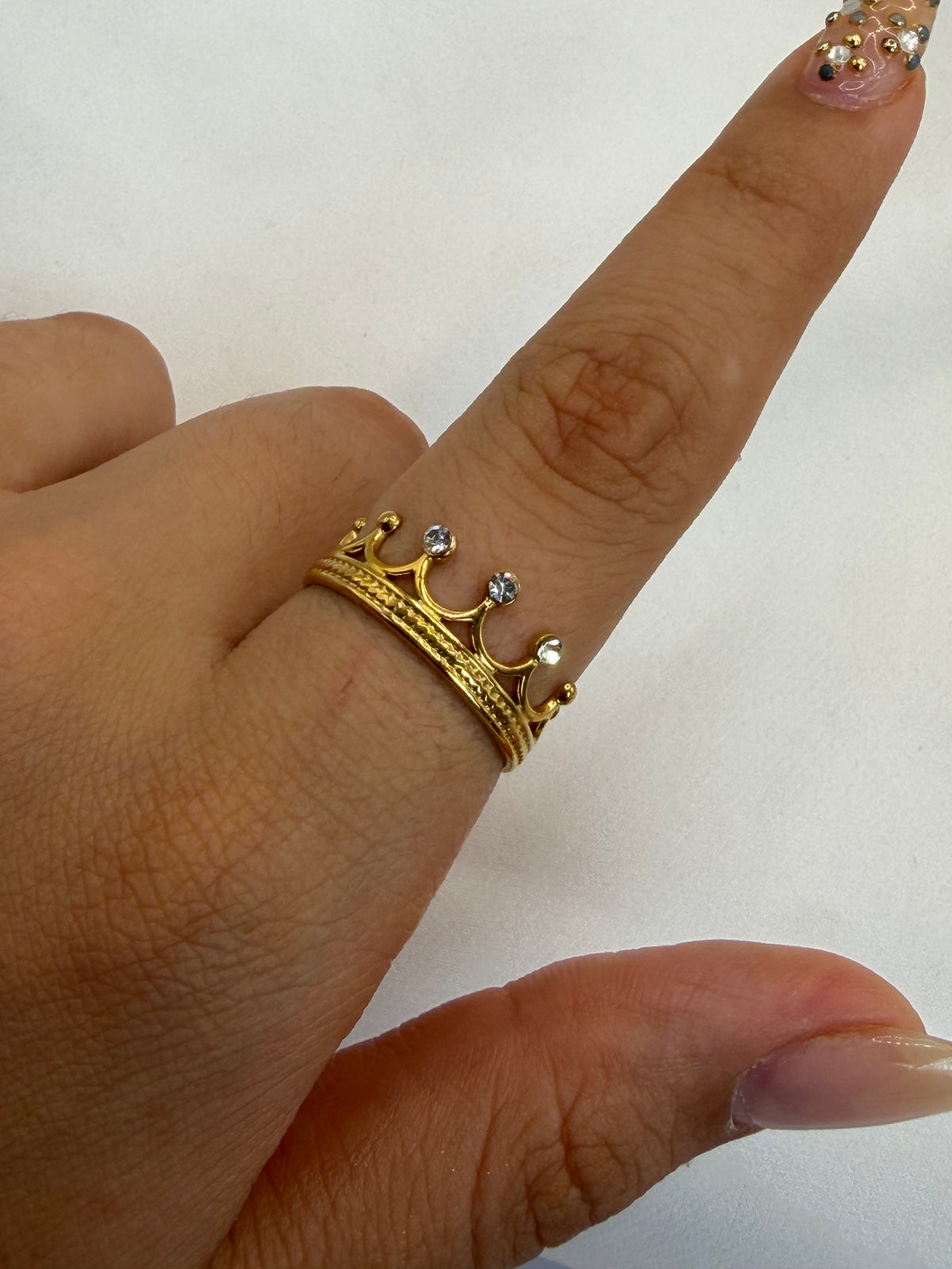 ANILLO CORONA DORADO