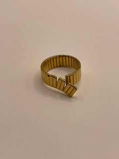 ANILLO HOJA DORADO