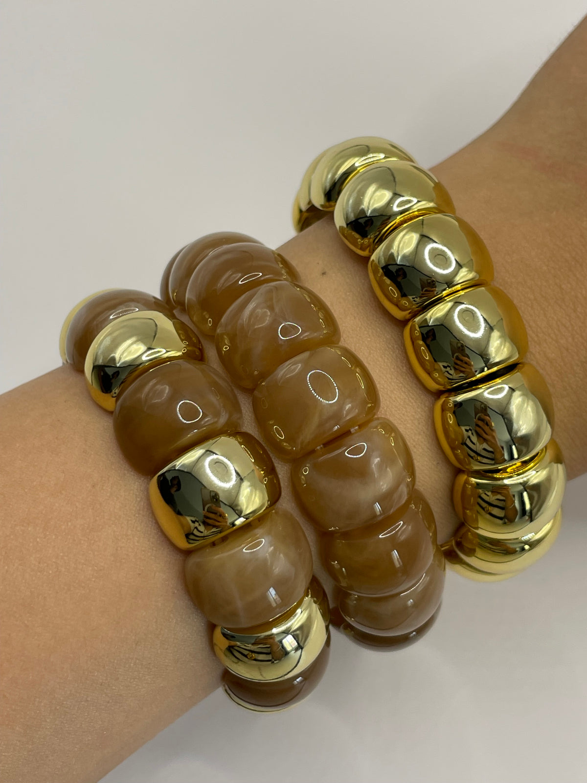 CONJUNTO 3 PULSERAS RESINA LATE