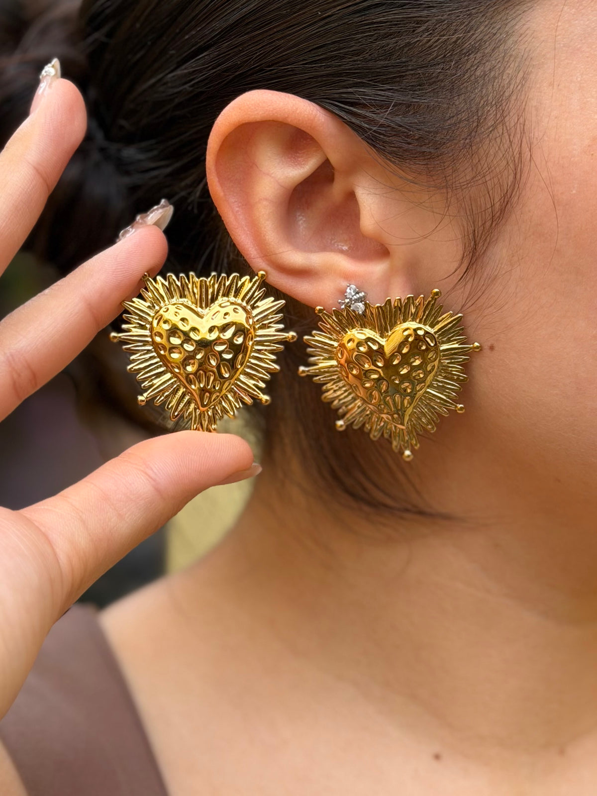 ARETES CORAZON SOL