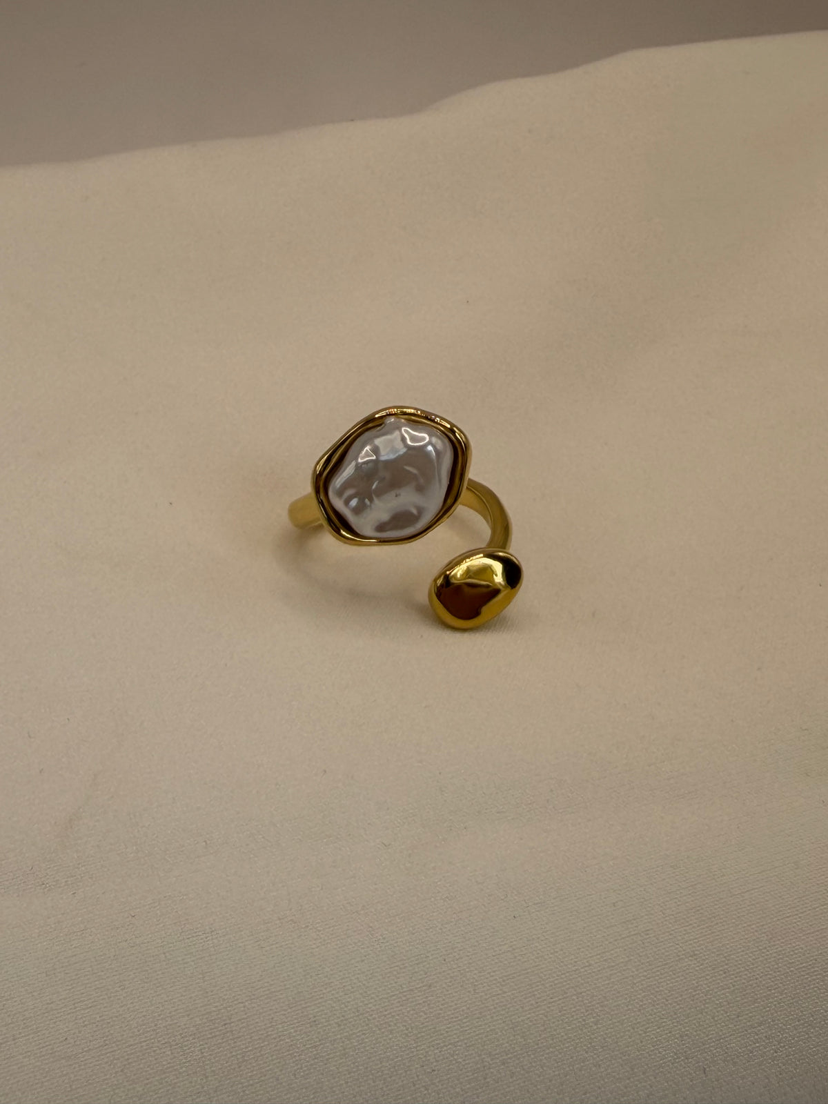 ANILLO DOBLE PERLA