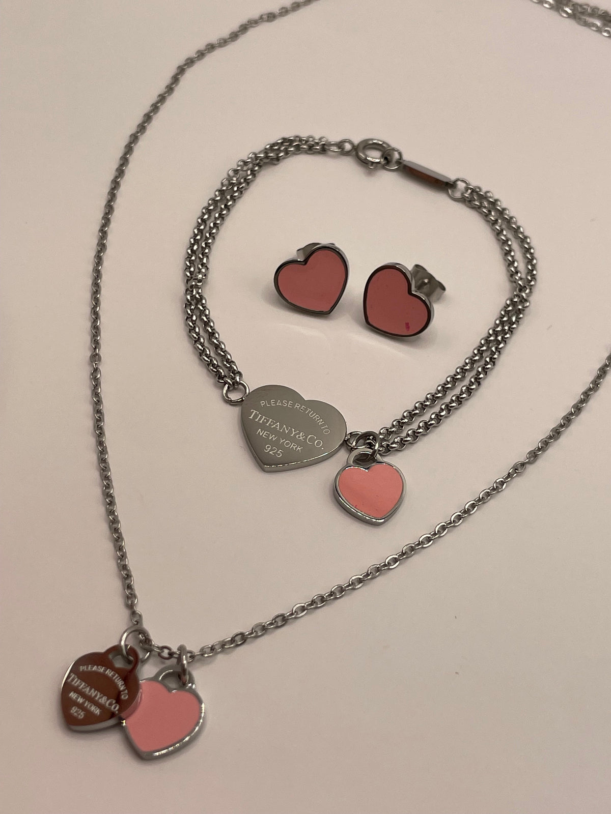 CONJUNTO 4 PIEZAS TIFFANY ROSA