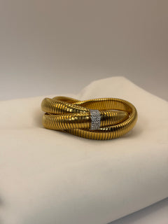 PULSERA AMANDA TRIPLE GLOW DORADA