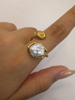 ANILLO DOBLE PERLA