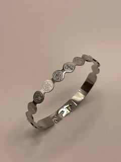 PULSERA JESUS PLATEADA