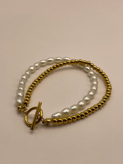 PULSERA CUENCAS DOBLE PERLA