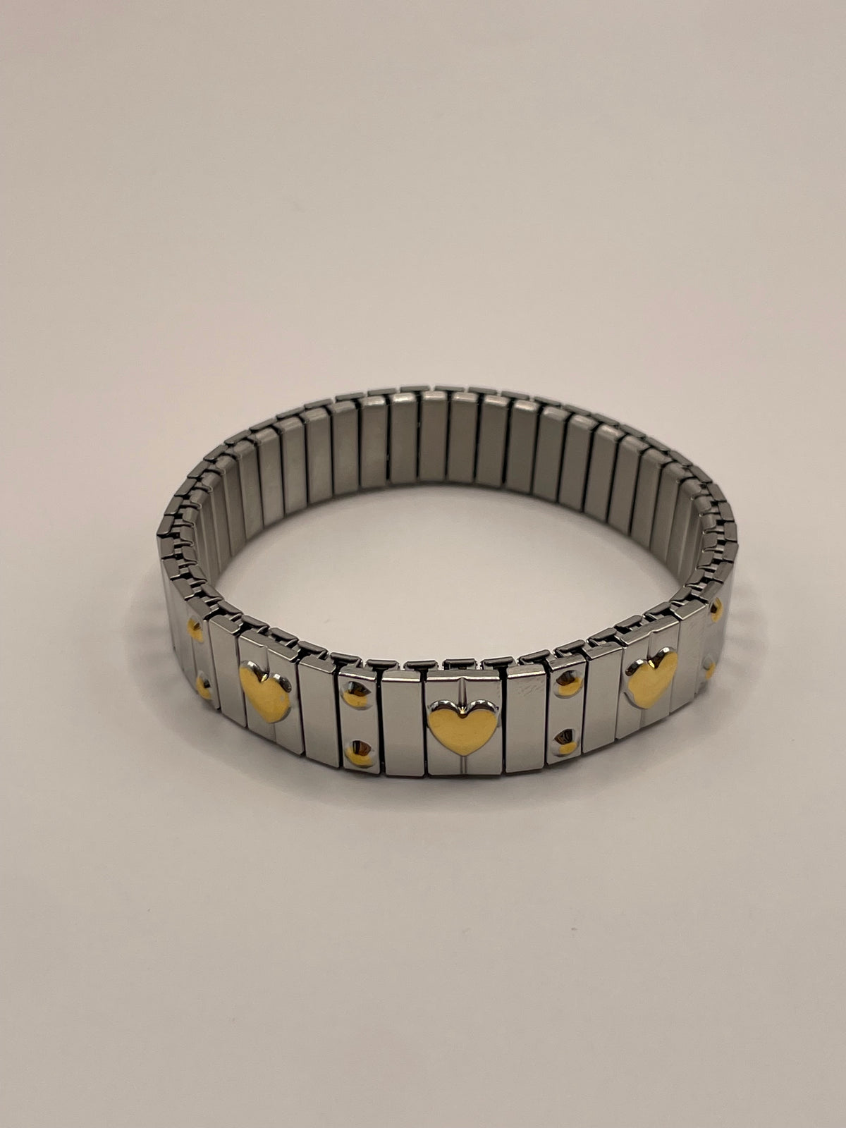 PULSERA PLATEADA CORAZONES