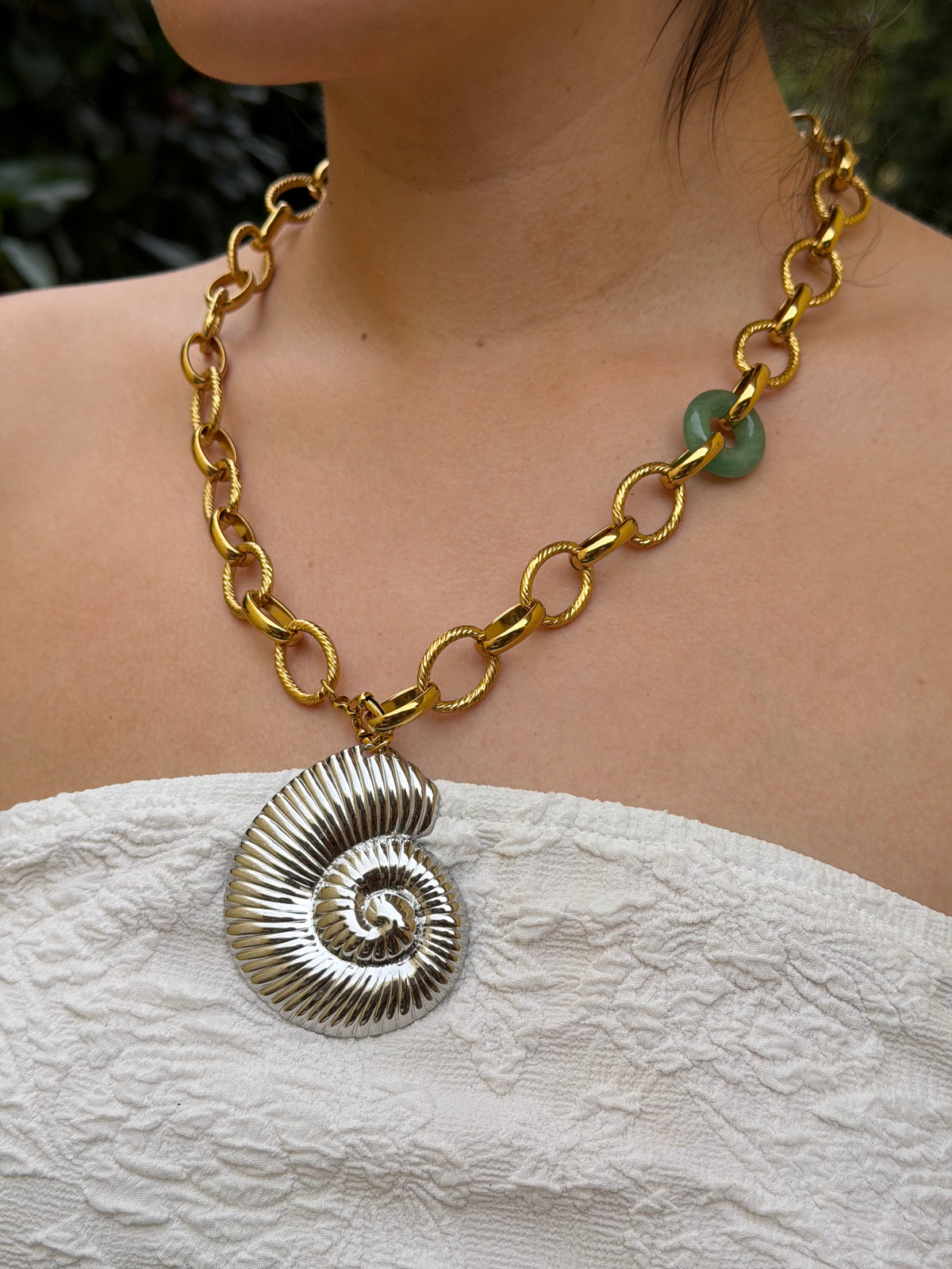 COLLAR CADENA CONCHA