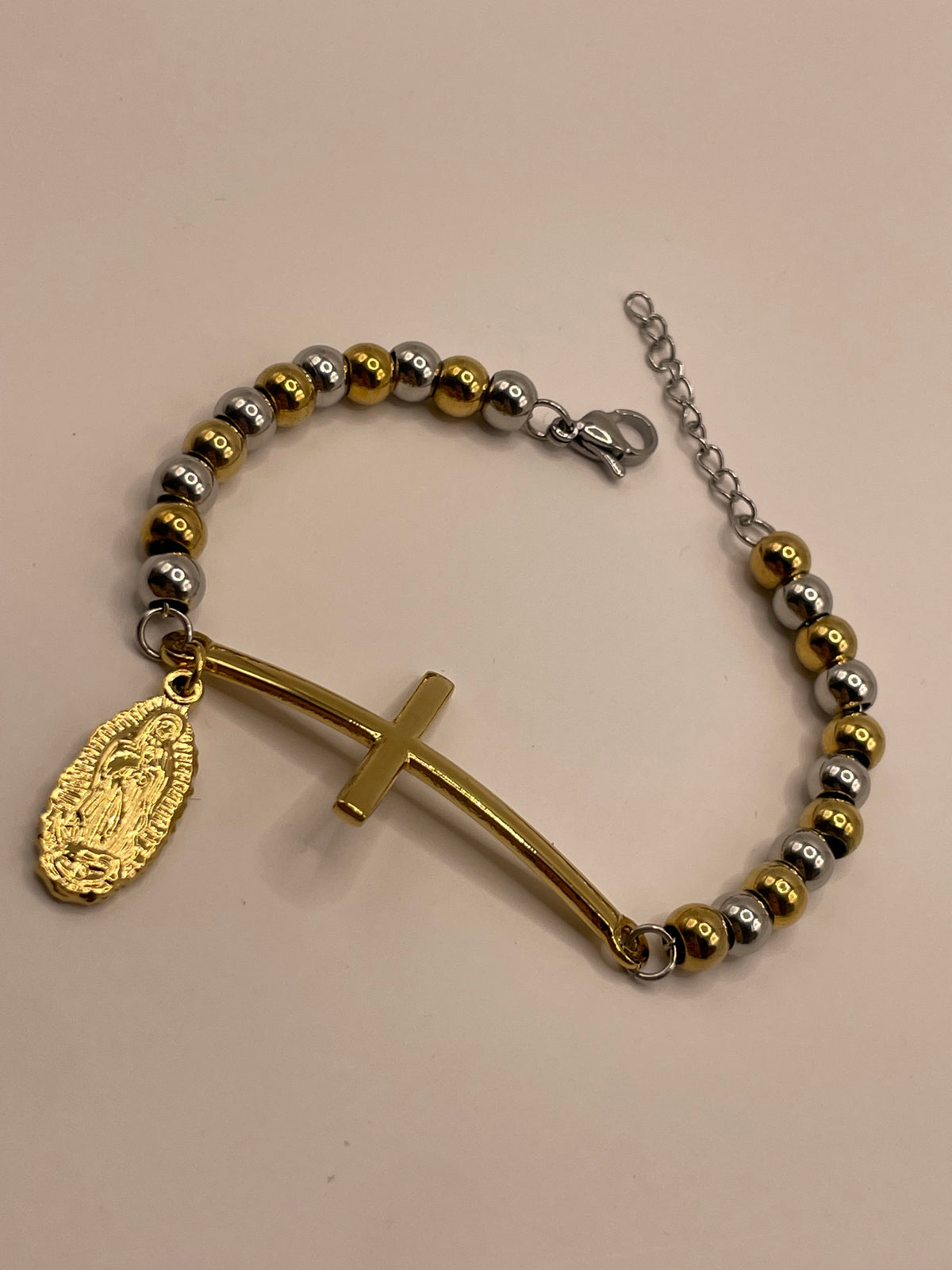 PULSERA CRUZ COMBINADA 1
