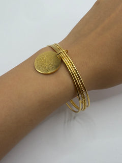 PULSERA MONEDA DORADA