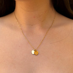 COLLAR DOBLE CORAZON TIFFANY DORADO