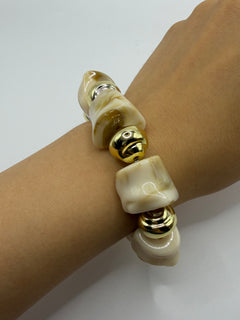 PULSERA BEIGE RESINA