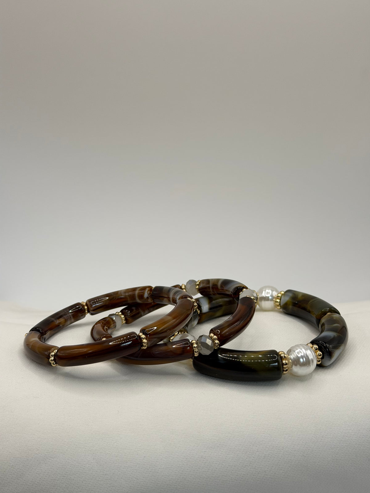 CONJUNTO 3 PULSERAS MARMOL OSCURO