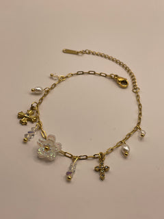 PULSERA FLOR BLANCO