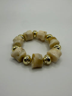 PULSERA BEIGE RESINA