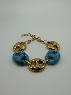 PULSERA BOTON AZUL