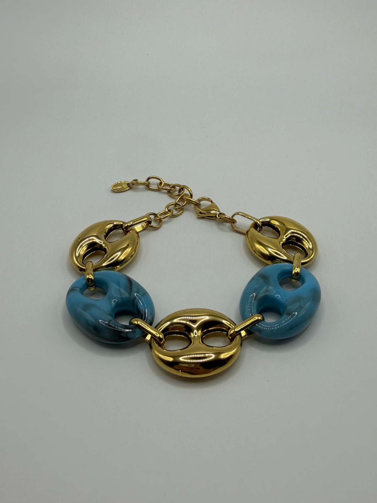 PULSERA BOTON AZUL