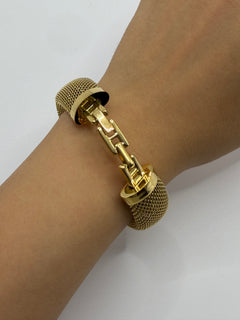 PULSERA TEJIDO DORADA