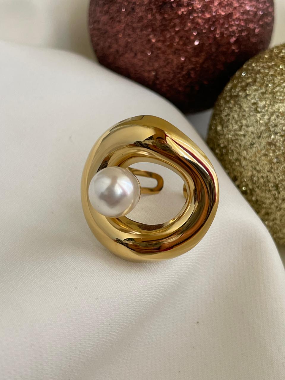 ANILLO CIRCULO PERLA