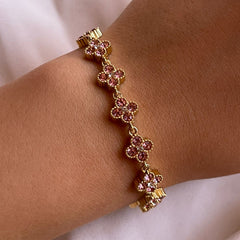 PULSERA TREBOL GLOW ROSA