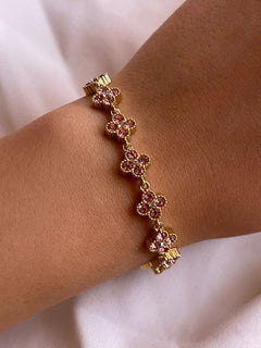 PULSERA TREBOL GLOW ROSA