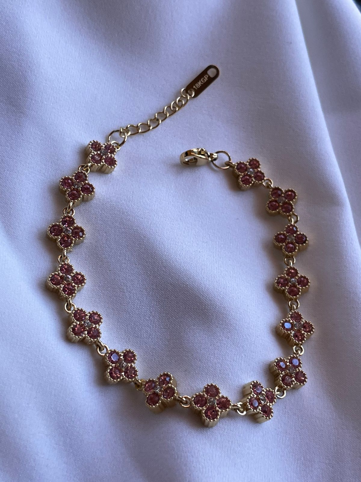 PULSERA TREBOL GLOW ROSA