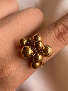 ANILLO BURBUJAS DORADO
