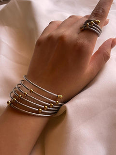 CONJUNTO PULSERA ANILLO COMBINADA
