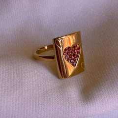 ANILLO CARTA CORAZON TALLA 7