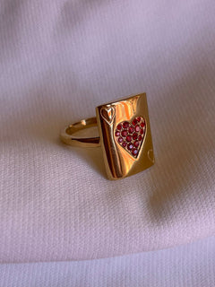 ANILLO CARTA CORAZON TALLA 7