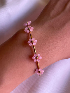 PULSERA FLORES ROSAS