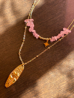COLLAR CUARZO ROSAS