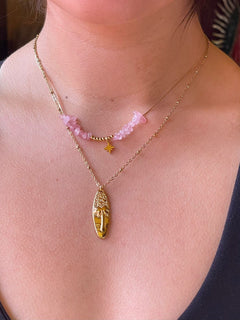 COLLAR CUARZO ROSAS