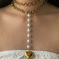 CORBATIN CORAZON PERLA DORADO